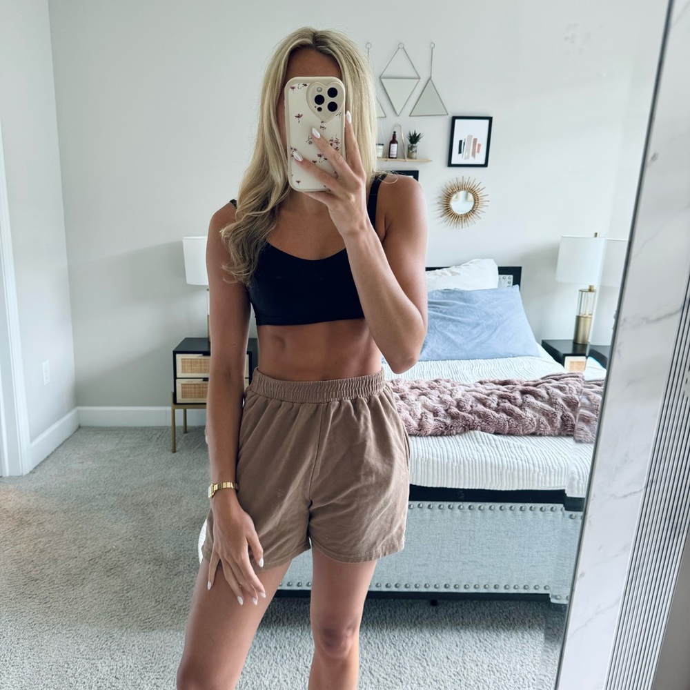 Tan Wasitband Shorts